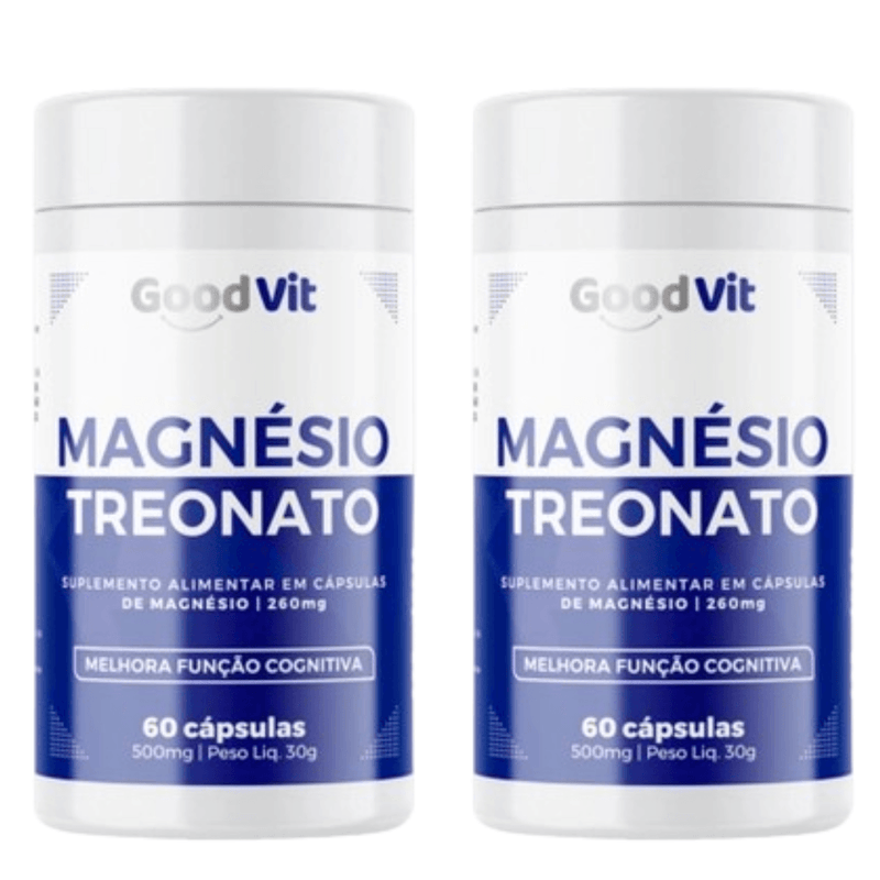 Kit 2x Magnésio Treonato Memória Sono com 60 Cápsulas - Good Vit