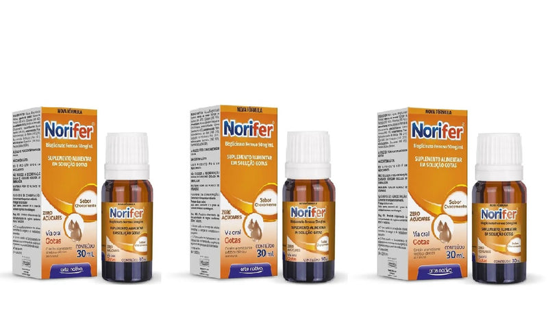Kit C/3 Norifer Chocomenta Solução 30ML