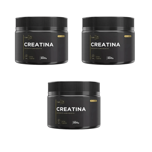 Kit 3 Creatina Monohidratada Pura 300g - QualyNutri