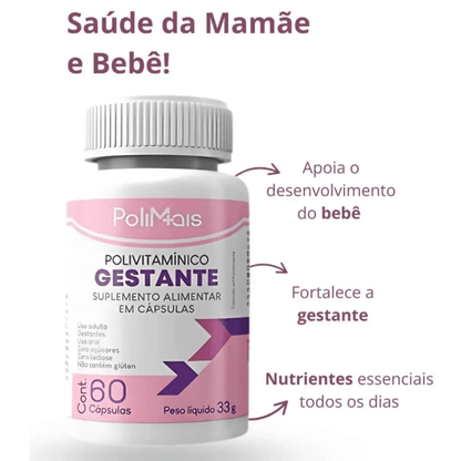 Polivitamínico Polimais Gestante C/60 Cápsulas
