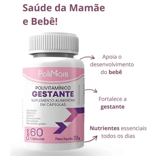 Polivitamínico Polimais Gestante C/60 Cápsulas