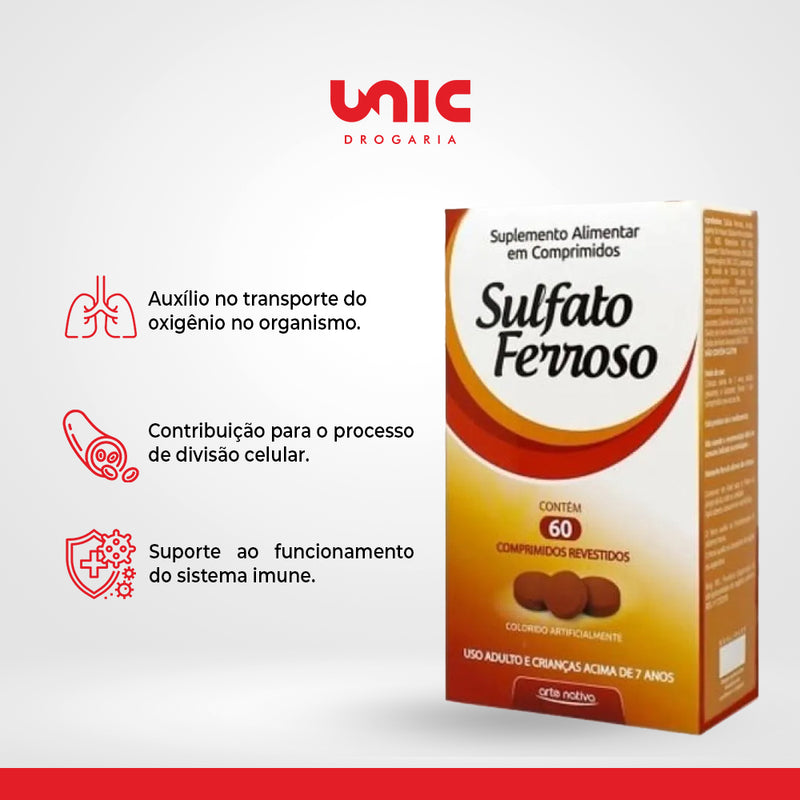 Sulfato Ferroso 270MG C/60 Comprimidos - Arte Nativa
