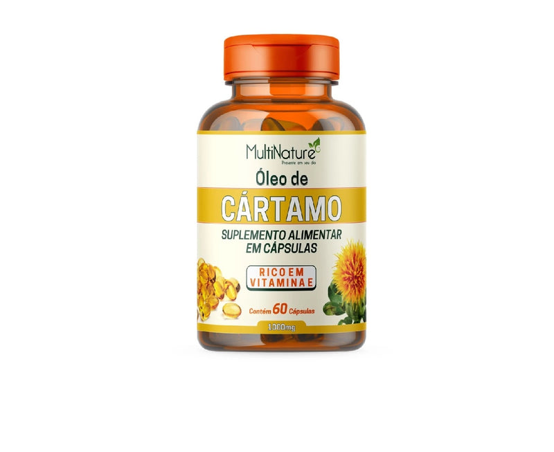 Oleo de Cartamo + Vit E 1000MG C/60 Cápsulas - Multinature