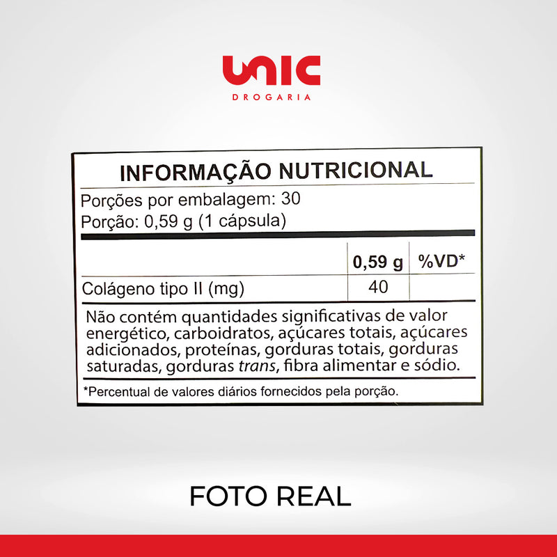 Colágeno Tipo II Articulações 40mg 30 Cápsulas Gold Lab
