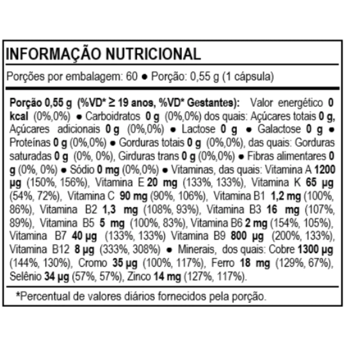 Polivitamínico Polimais Gestante C/60 Cápsulas