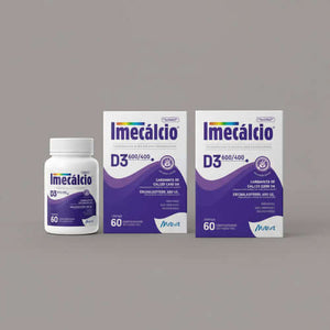 Kit 2 Imecálcio D3 600 mg + 400 UI - 2 Frascos com 60 Comprimidos | Nutivit