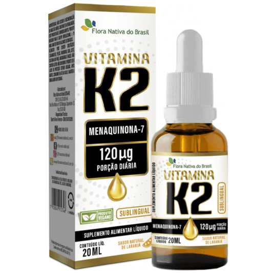 Vitamina K2 MK-7 Gotas 20ml Alta Absorção - Flora Nativa