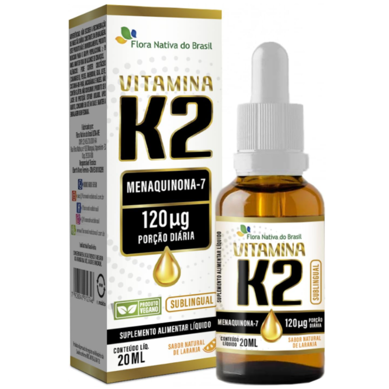 Vitamina K2 MK-7 Gotas 20ml Alta Absorção - Flora Nativa