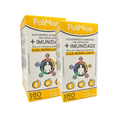 Kit 2x PoliMais + Imunidade C/60 Cápsulas - Nutriex