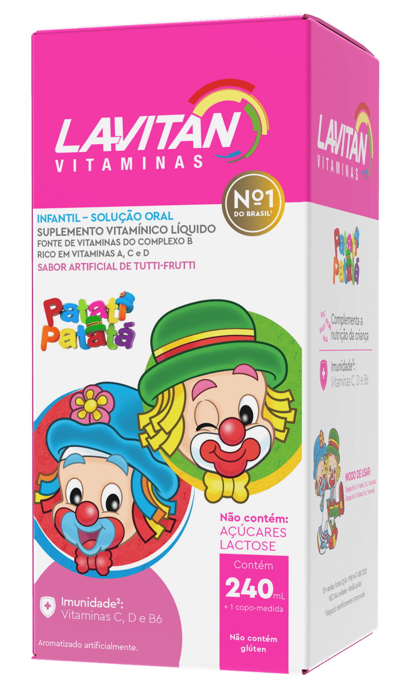 Lavitan Kids Solução Oral Sabor Tutti Frutti 240ML