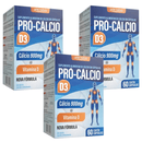 Kit C/3 Pró-Cálcio + D3 C/60 Cápsulas 900mg - Arte Nativa