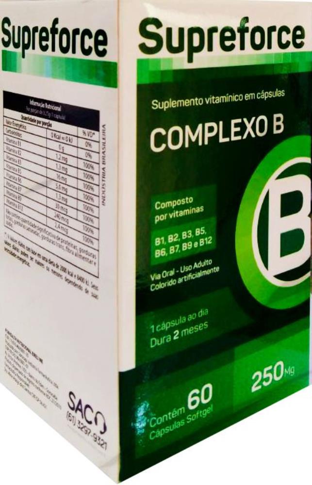 Supreforce Complexo B 250MG C/60 Cápsulas Softgel