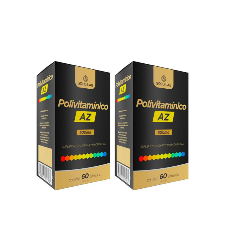 Kit C/2 Polivitamínico AZ C/60 Cápsulas - Gold Lab