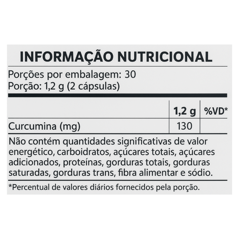 Cúrcuma Longa Suplemento 500mg 60 Cápsulas Qualy Nutri
