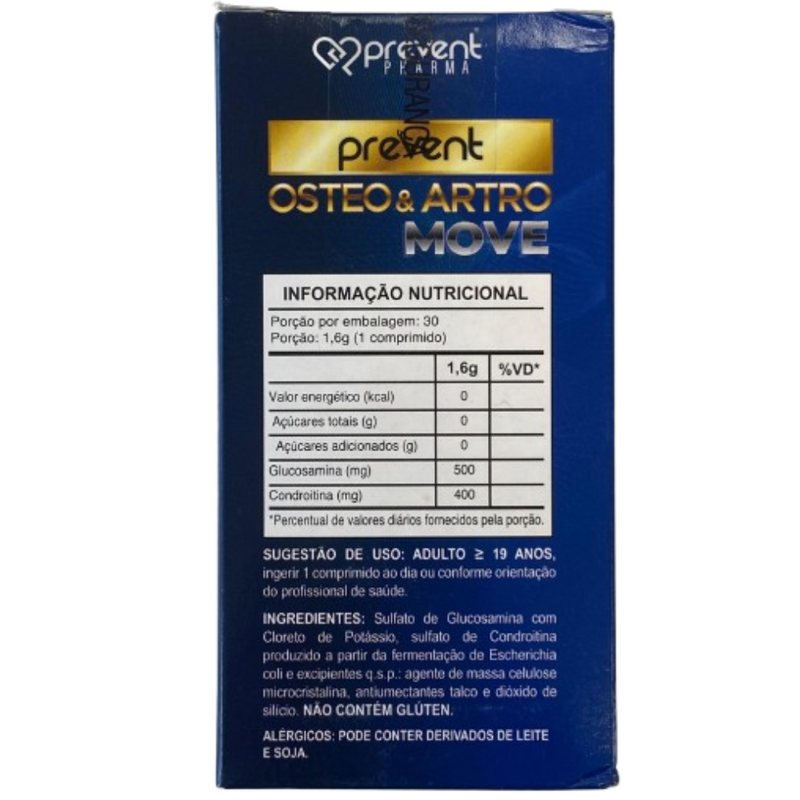 Osteo & Artro Move Saúde das Articulações C/30 Comprimidos - Prevent Pharma