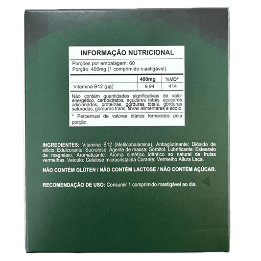 Blue B12 Metilcobalamina C/60 Comprimidos Frutas Vermelhas - Vita Blue