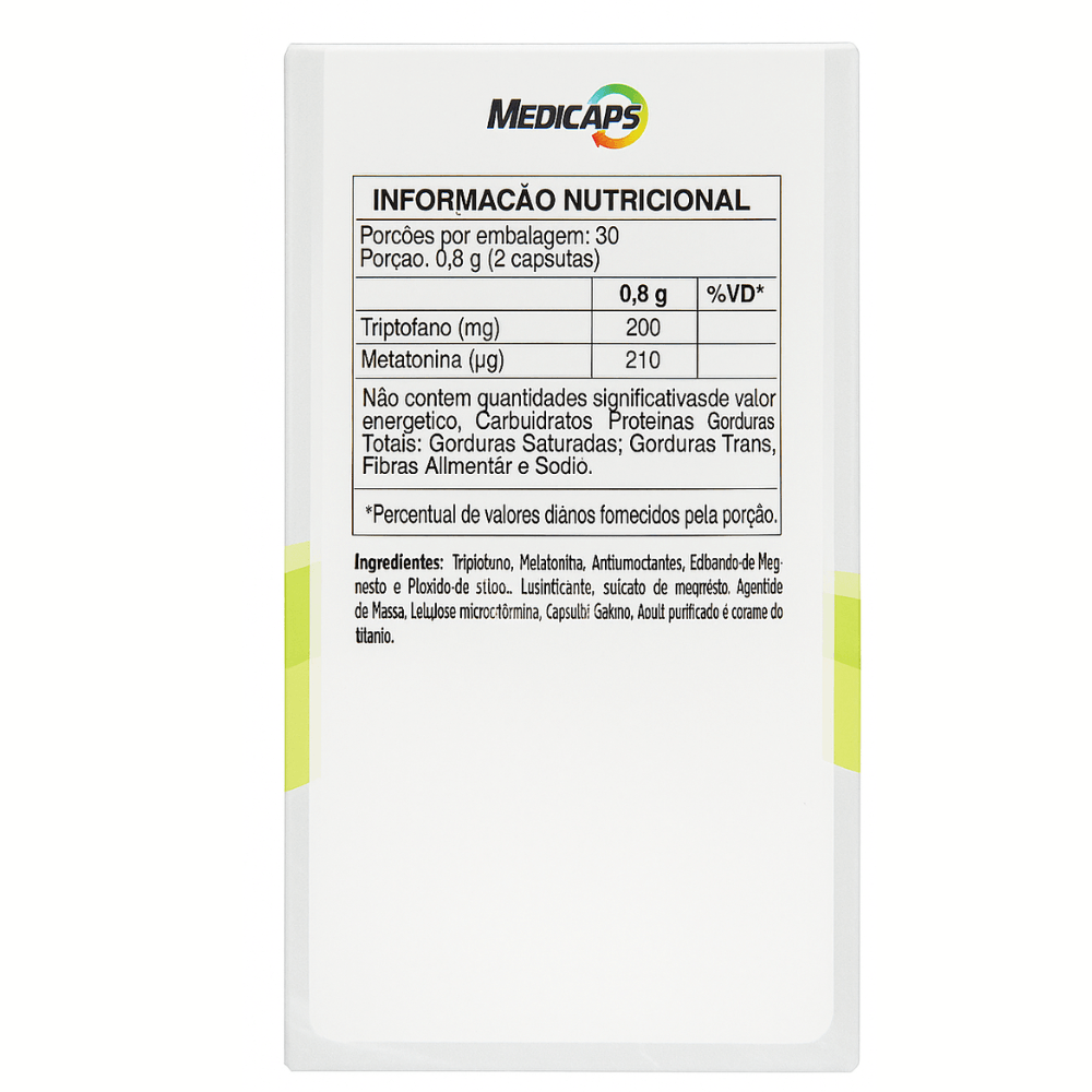 Medicaps Melatonina + Triptofano C/60 Cápsulas