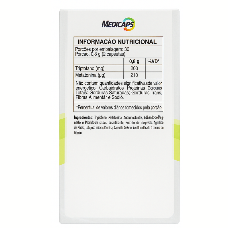 Medicaps Melatonina + Triptofano C/60 Cápsulas