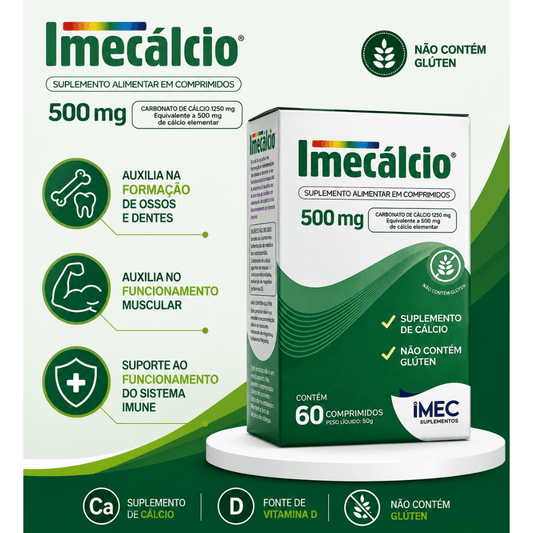 Kit C/5 Imecálcio 1250mg C/60 Cápsulas - Nutivit