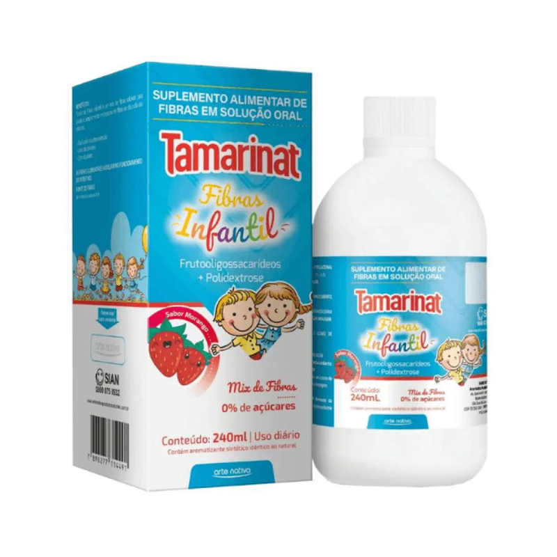 Tamarinat Fibras Infantil Sabor Morango 240ml - Arte Nativa