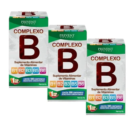 Kit 3x Complexo B Concentrado C/100 Comprimidos - Prevent Pharma