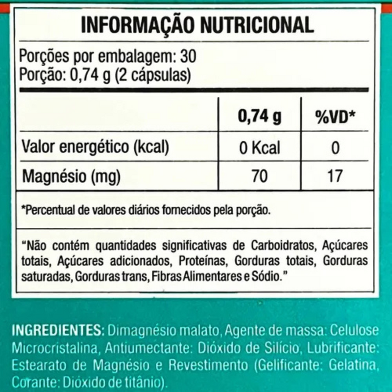 Dimagnésio Malato C/60 Cápsulas - Biocêutica