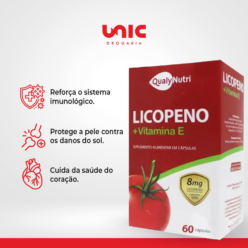 Licopeno + Vitamina E 500MG C/60 Cápsulas - QualyNutri