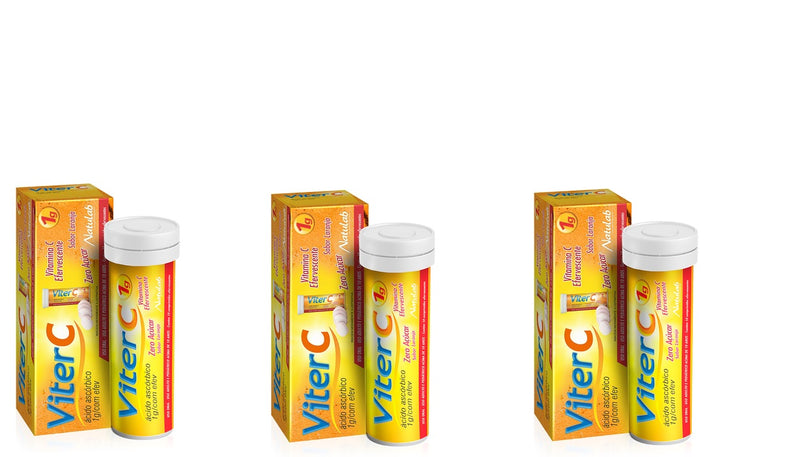 Kit C/3 Viter C Efervescente C/10 Comprimidos - Natulab