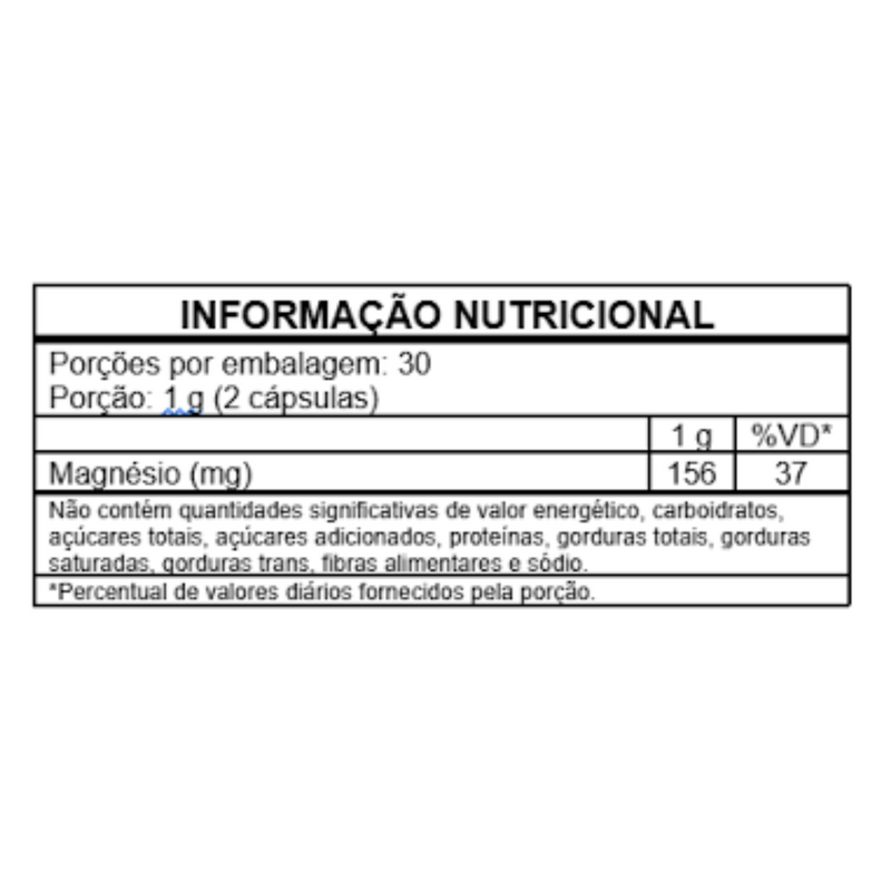 Cloreto de Magnésio P.A 500mg C/60 Cápsulas - Herbamed
