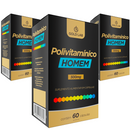 Kit C/3 Polivitamínico Homem C/60 Cápsulas - Gold Lab