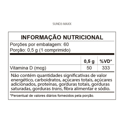 Sun D3 Maxx Com 60 Comprimidos