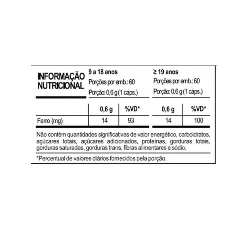 Ferro C/60 Cápsulas - Shell Nutry
