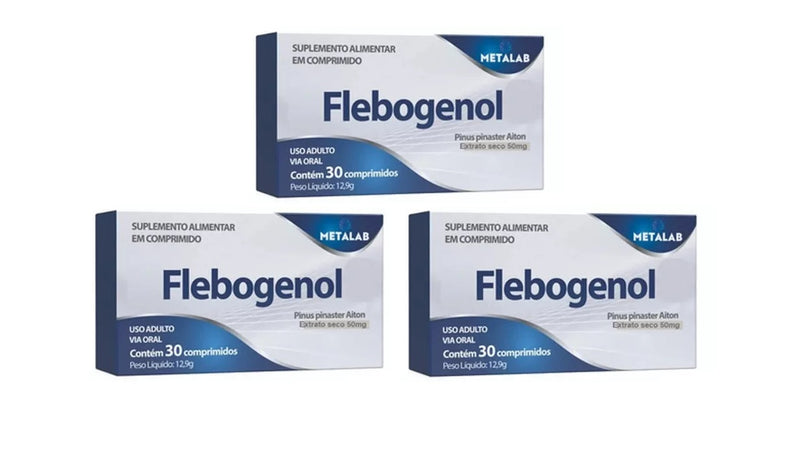 Kit C/3 Flebogenol 50mg C/30 Comprimidos