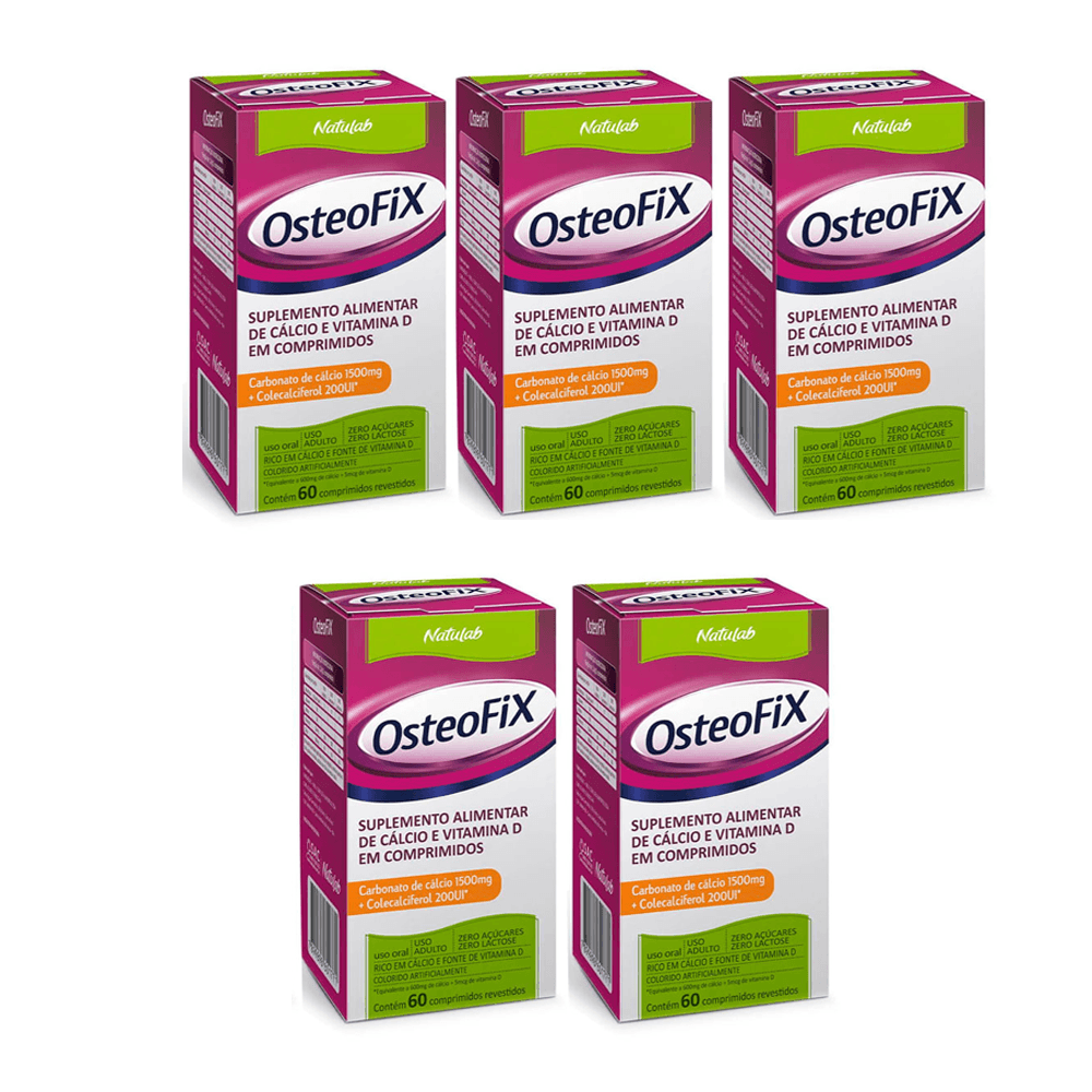 OsteoFix 1500mg 200UI 60 Comprimidos Kit 5