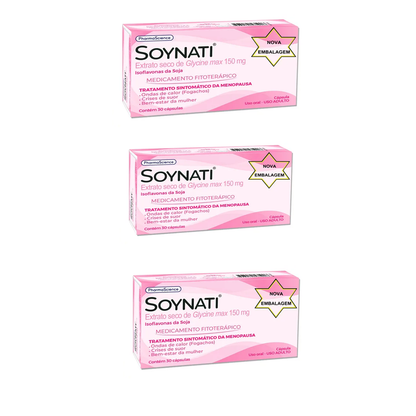 Kit 3 Soynati 150 mg - 3 Caixas com 30 Cápsulas | PharmaScience