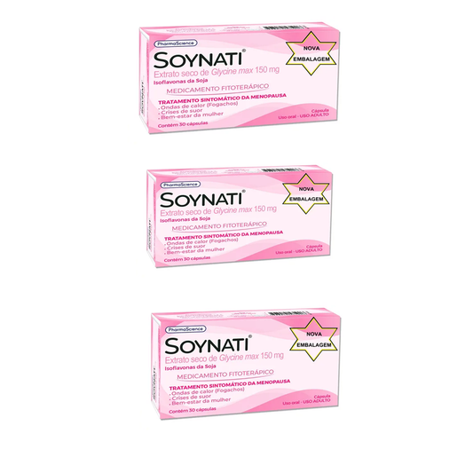 Kit 3 Soynati 150 mg - 3 Caixas com 30 Cápsulas | PharmaScience