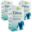 Kit 3 Cálcio 600mg + Vitamina D3 60 Cápsulas Qualy Nutri