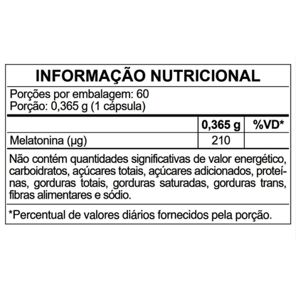 Melatonina 210mcg Com 60 Cápsulas - Herbamed