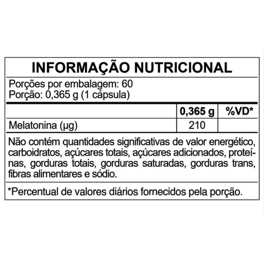 Melatonina 210mcg Com 60 Cápsulas - Herbamed