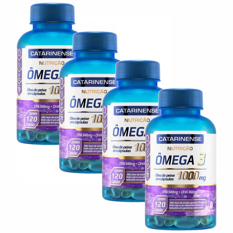 Kit C/4 Ômega 3 C/120 Cápsulas - Catarinense