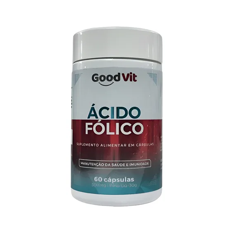 Ácido Fólico 600mcg Saúde da Mulher com 60 Cápsulas - Good Vit