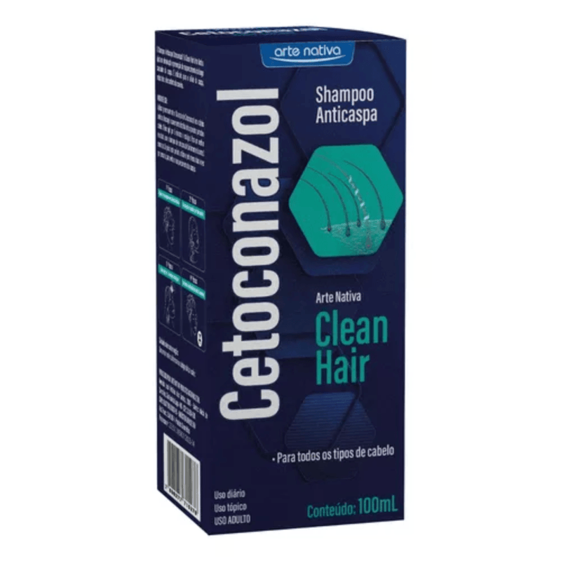 Shampoo Cetoconazol Anticaspa Clean Hair 100ml Arte - Nativa