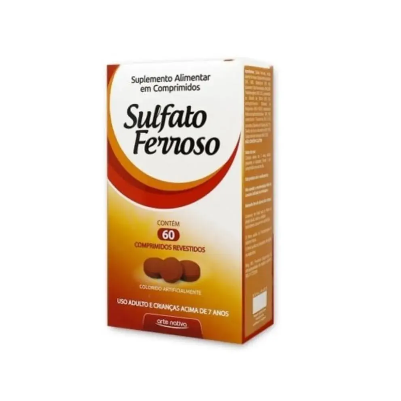 Sulfato Ferroso Ferro 60 Comprimidos Arte Nativa