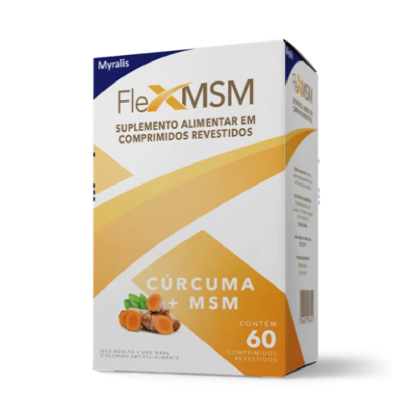 Flex MSM + Curcuma C/60 Comprimidos Revestidos