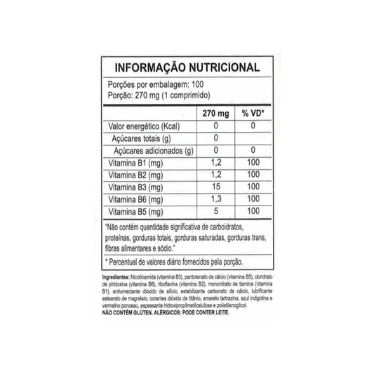 Complexo B Concentrado C/100 Comprimidos - Prevent Pharma
