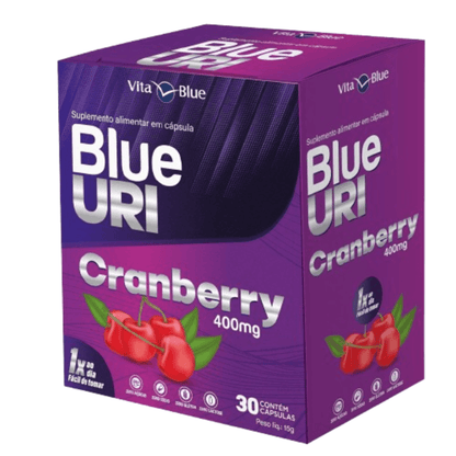 Blue Uri Cranberry Vita Blue C/30 Cáps – Saúde Urinária com Ação Natural