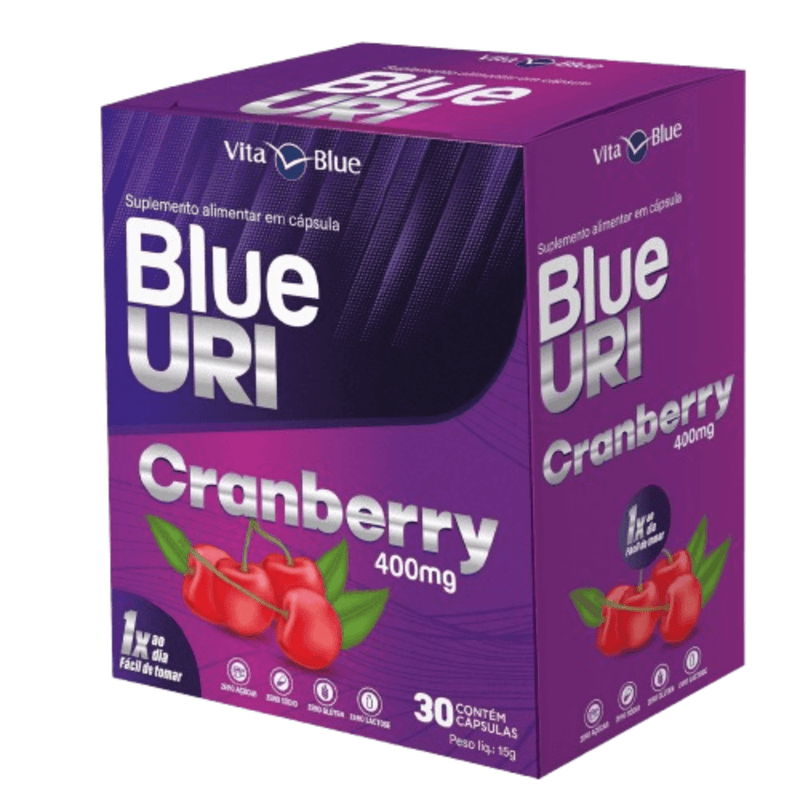 Blue Uri Cranberry Vita Blue C/30 Cáps – Saúde Urinária com Ação Natural