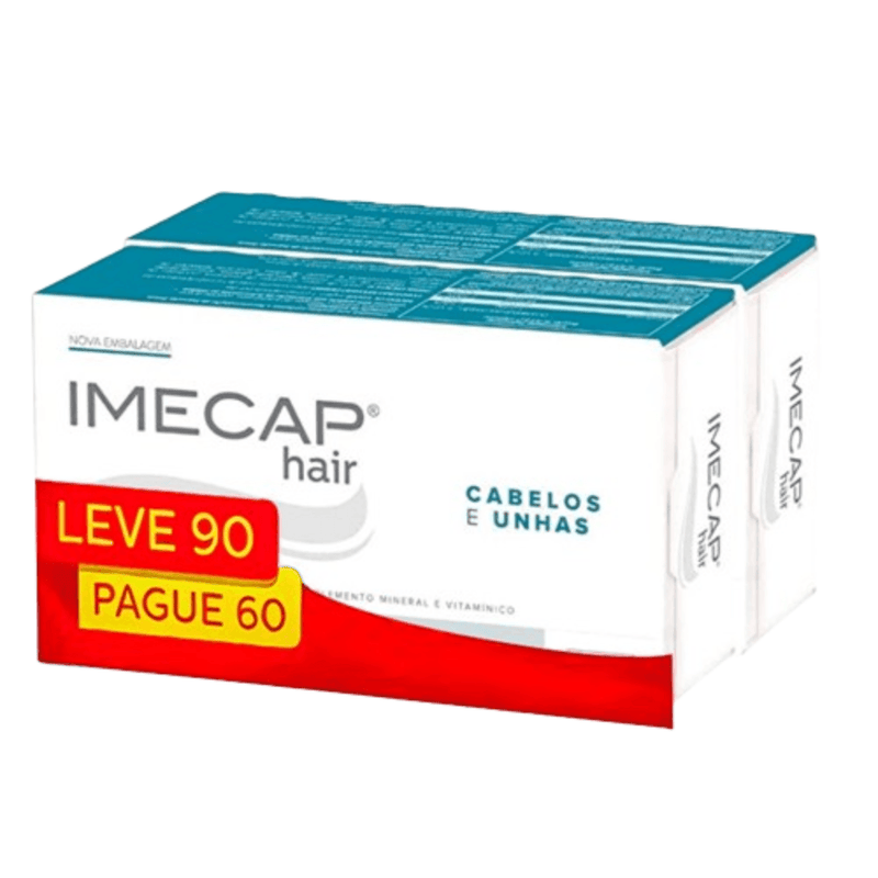 Kit Imecap Hair Cabelos e Unhas C/90 Cápsulas