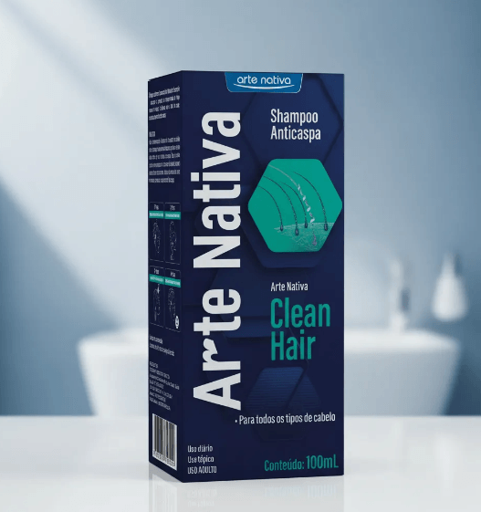 Shampoo Anticaspa Clean Hair 100ml Arte Nativa – Limpeza Profunda