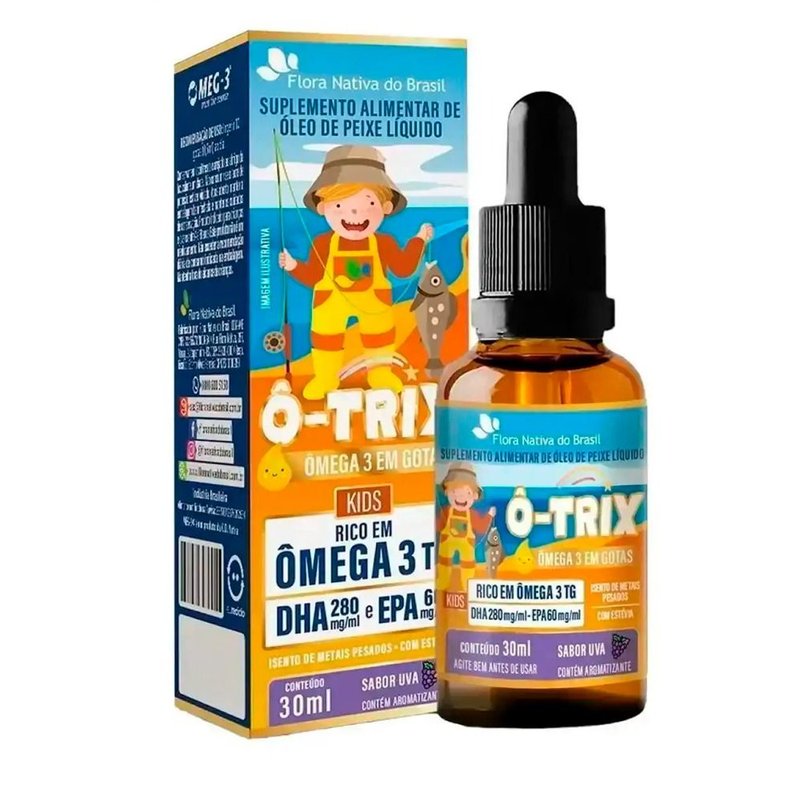 Ô-Trix Ômega 3 Em Gotas Infantil 30ml UVA - Flora Nativa